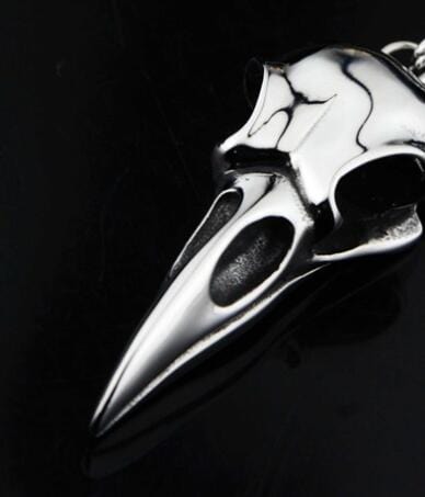 Necklace - Titanium Steel Unisex Crow Head Pendant