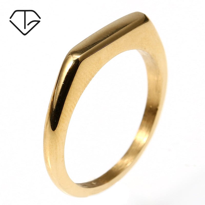 Ring - Unisex Simple Stainless Steel Anti-Scratch Tail Ring