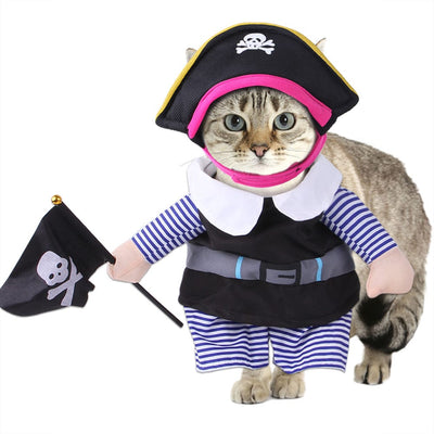 Funny Pet Halloween Costume Pirate - GiddyGoatStore