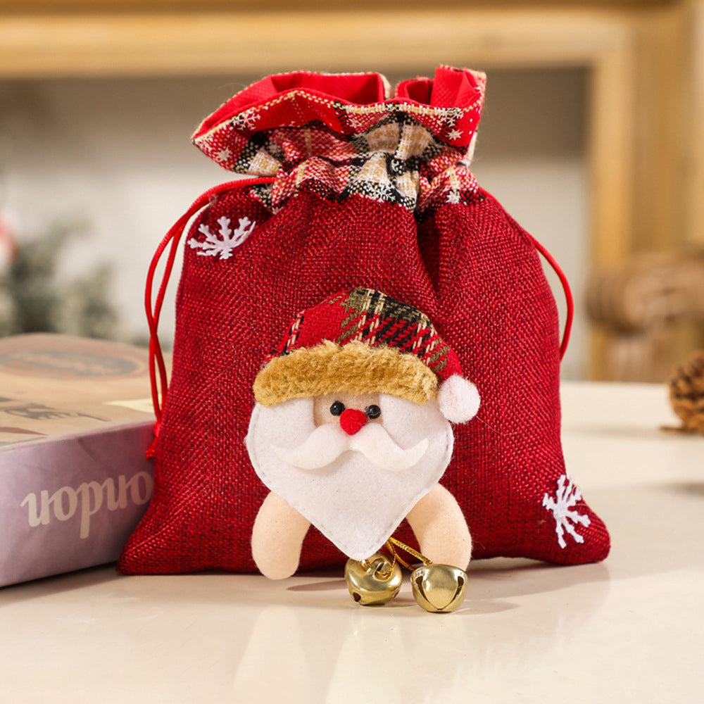 Christmas Gift Bags Flannel Candy Decorative Bags