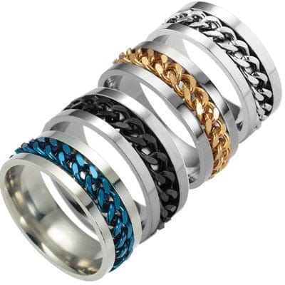 Ring - Unisex Punk Rock Stainless Steel Chain Ring