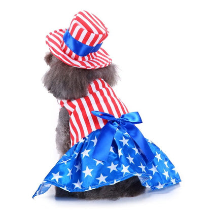 Funny Pet Halloween Costume American Patriot