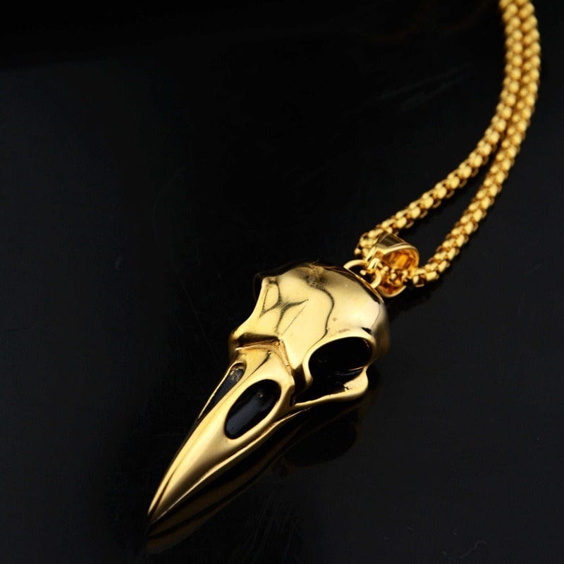 Necklace - Titanium Steel Unisex Crow Head Pendant