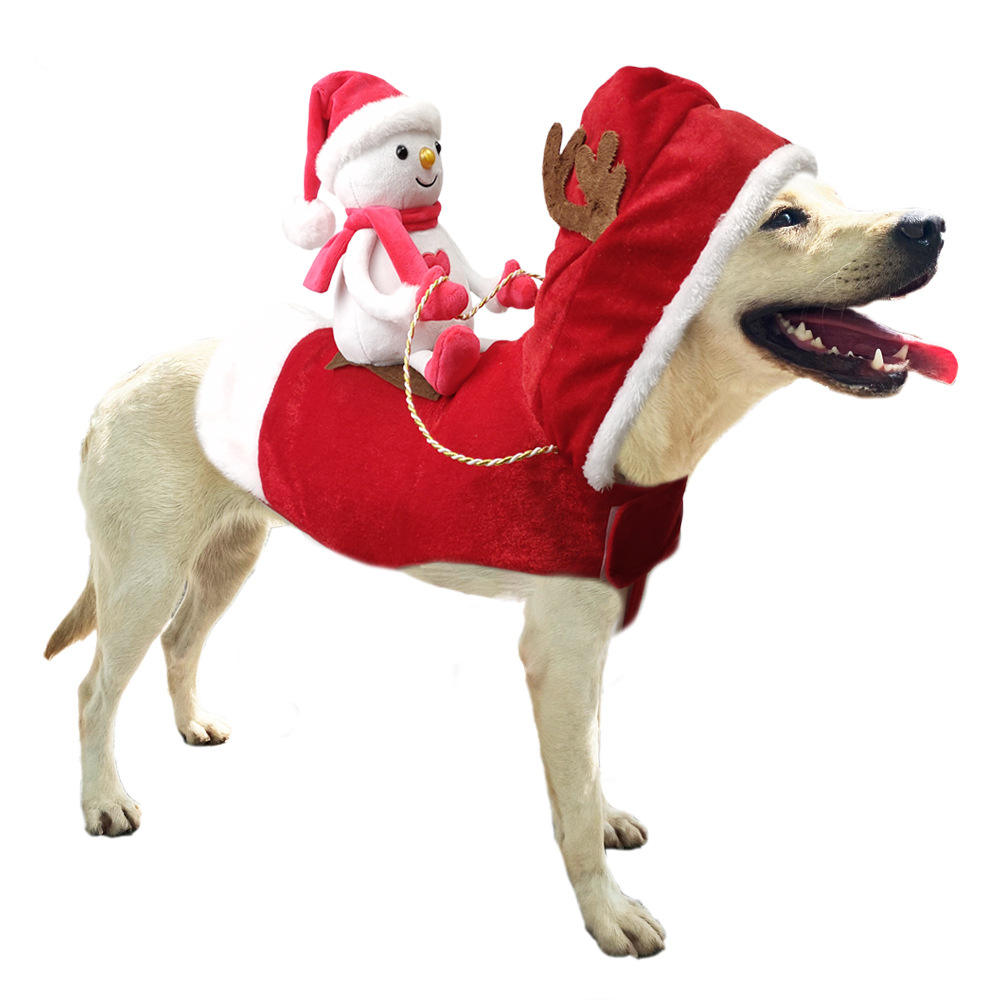 Christmas Dog Clothes Santa Claus Snowman Costumes