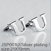 Cufflinks - Silver-color 26 Letters Cuff Links