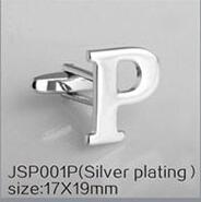 Cufflinks - Silver-color 26 Letters Cuff Links