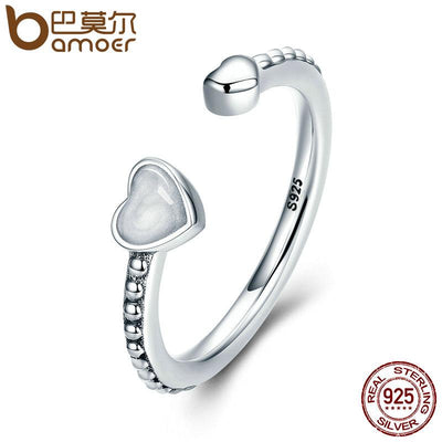 Ring - 925 Sterling Silver Double Hearts Of Love Ring