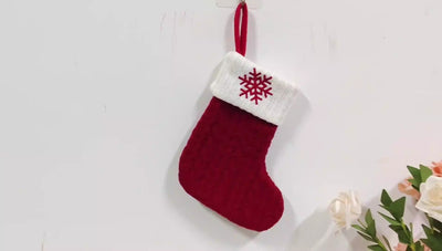 Red Christmas Stocking Personalized Letter Xmas Sock