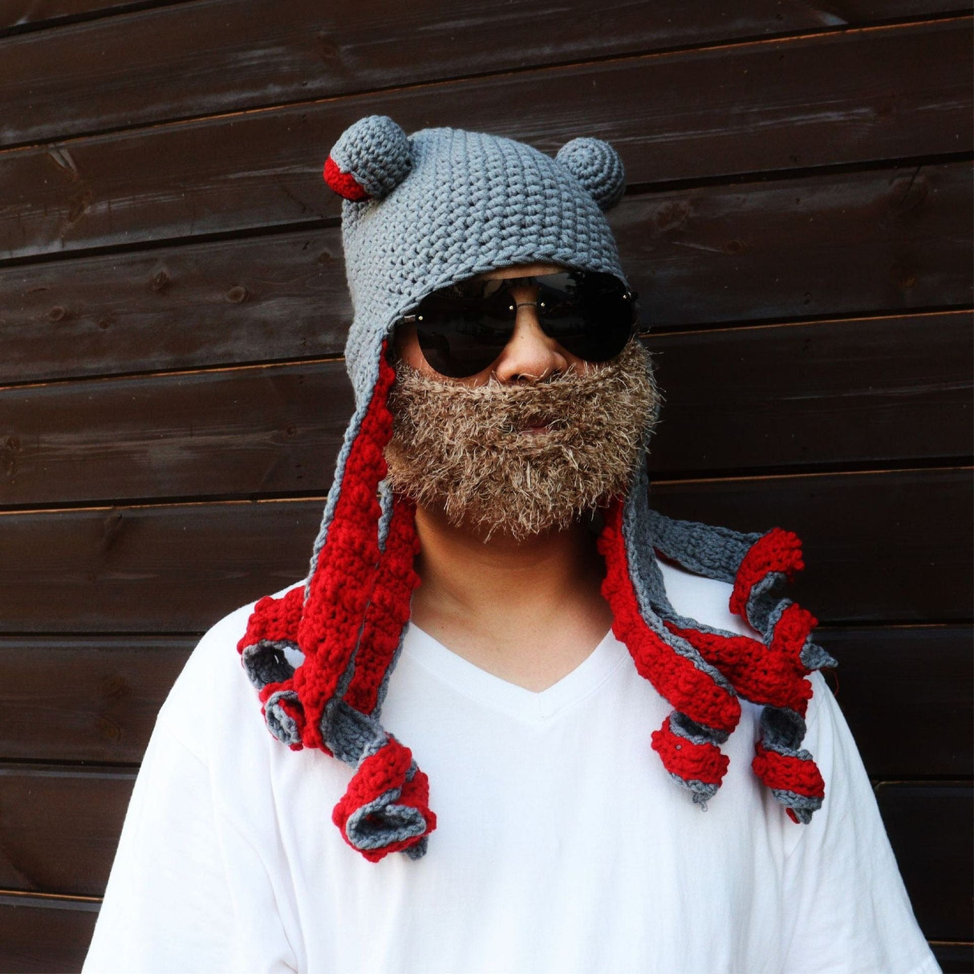 Trickster Eight Claw Octopus Head Crochet Wool Warm Hat
