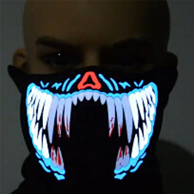 Halloween Mask - Scary Teeth Patterns LED and Sound Masks