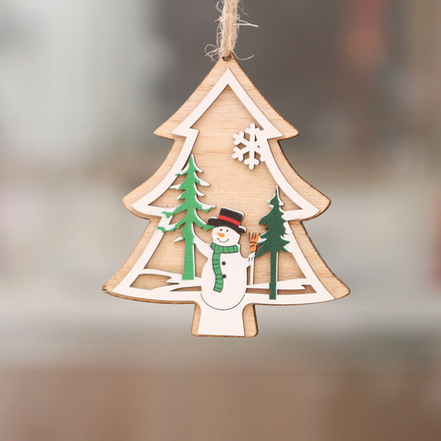 Christmas Wooden Ornament Xmas Tree Ornament