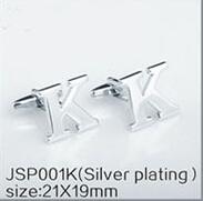 Cufflinks - Silver-color 26 Letters Cuff Links