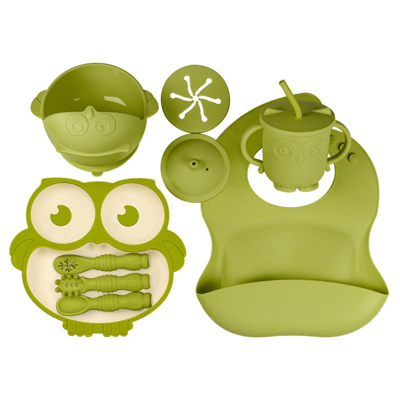 5Pcs, 7Pcs Baby Silicone Suction Cup Food Dining Set