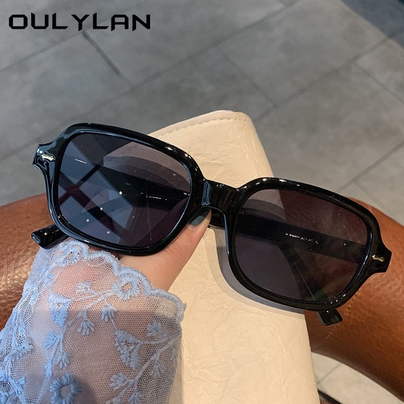Sunglasses - Vintage Yellow Black Designer Brand Unisex UV400 Sun Glasses