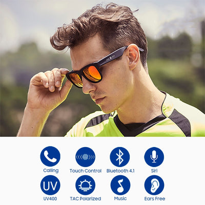 VIVIBEE Sunglasses Music Smart Unisex Bluetooth Polarized Audio Sun Glasses