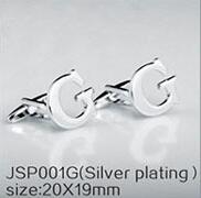 Cufflinks - Silver-color 26 Letters Cuff Links