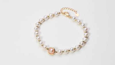 Bracelet - Women's Natural Freshwater Pearl 14K Gold Luxury Bracelet