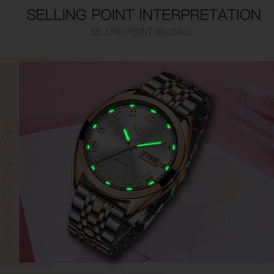 Watch - Unisex Luxury Rose Gold LIGE Quartz Business Watch