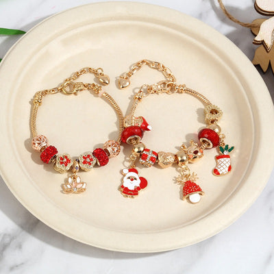 Christmas Bracelet - Beaded Xmas Bracelet