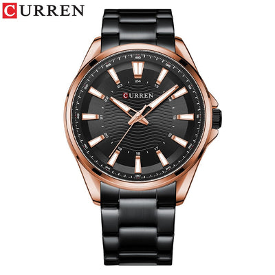 Men's Watch - Curren Steel Band Business Quartz Watch - GiddyGoatStore
