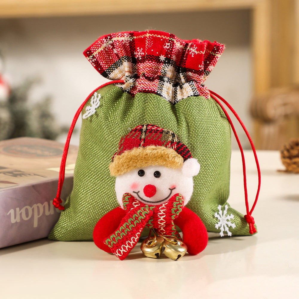 Christmas Gift Bags Flannel Candy Decorative Bags