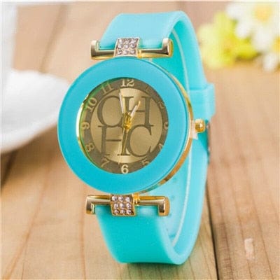 Watch - Women's Leather Geneva Quartz Silicone Watch