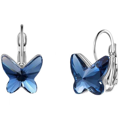 Earrings - Deep Blue Butterfly Ear Rings
