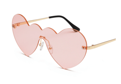 Gafas de sol - gafas de sol del desgaste del partido de las mujeres en forma de corazón del amor