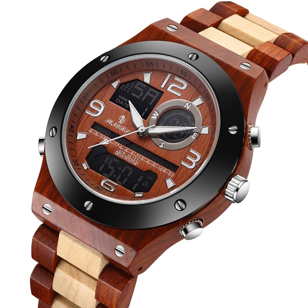 Men's Watch - Senor Digital Wood Quartz Watch - GiddyGoatStore