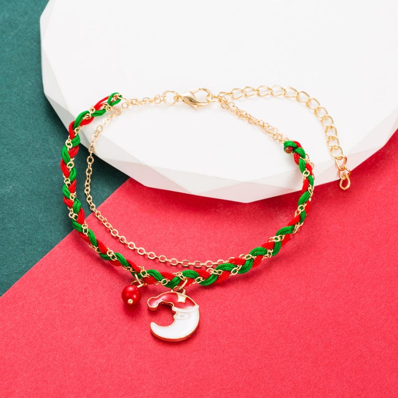 Christmas Bracelet - Santa Claus Elk Garland Bell Bracelet