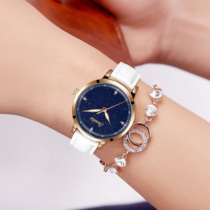 Watch - Women's Exquisite SUNKTA Starry Dial Waterproof Quartz Watch