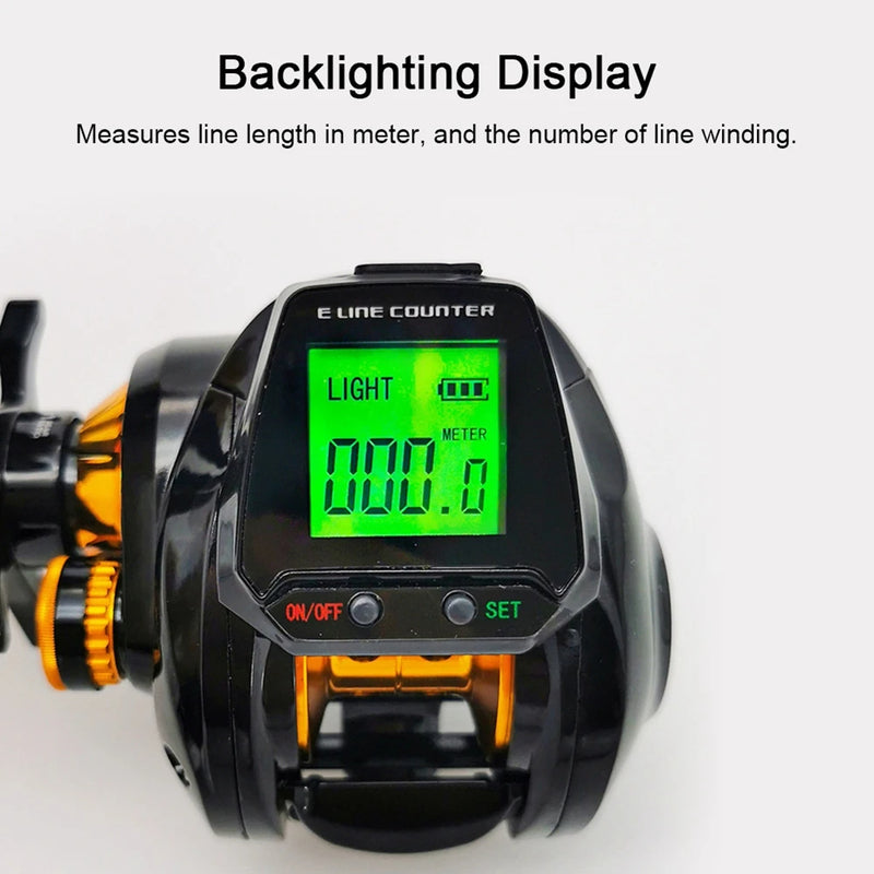 7.2:1 Digital Fishing Digital Reel With Accurate Line Counter With Alarm