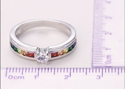 Ring - Women's Colorful CZ Crystal Wedding Ring
