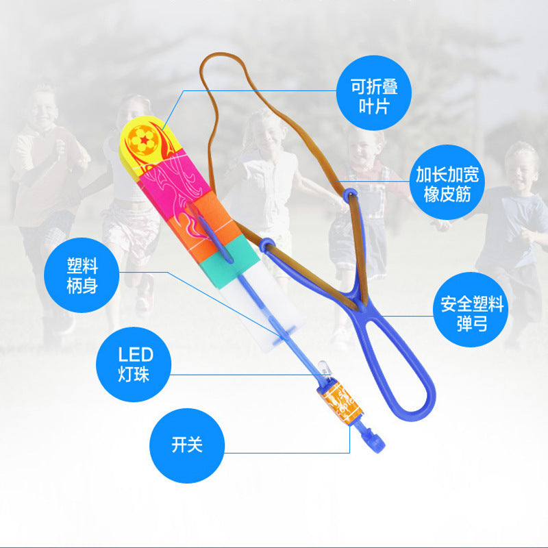 Kids Flying Glowing Arrow Sling Shot