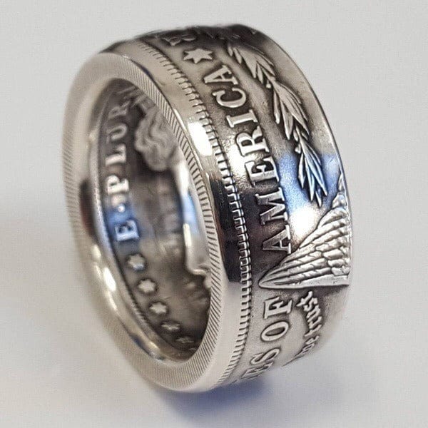 Ring - Men's New American Coat Of Arms 925 Sterling Silver Coin Ring