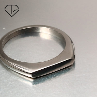Ring - Unisex Simple Stainless Steel Anti-Scratch Tail Ring