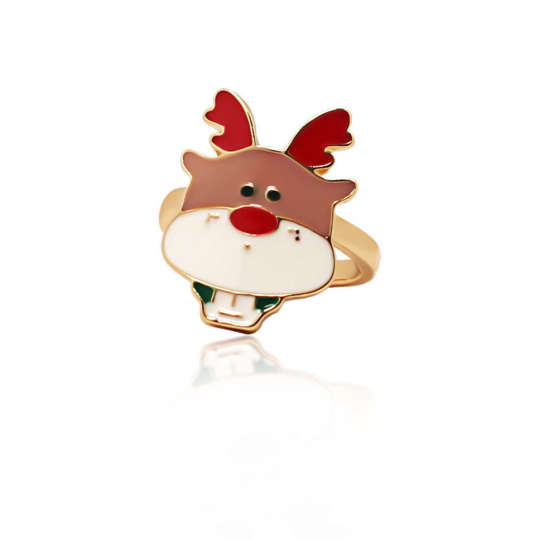 Cute Multi Style Christmas Cartoon Rings