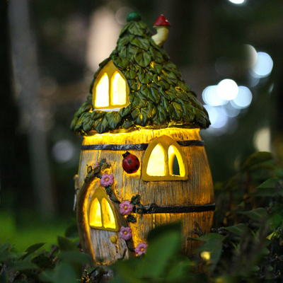 LED Solar Lamp Flower House Garden Ornament