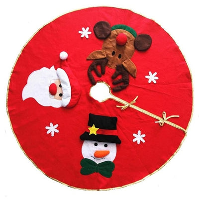 Red Christmas Tree Base Xmas Mat