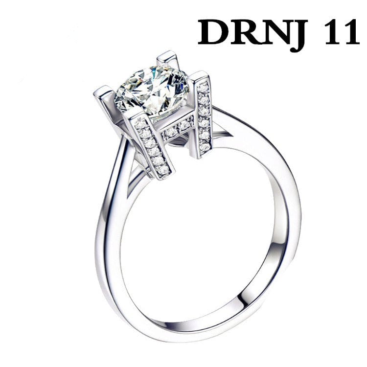 Ring - Women's Eight Heart Eight Arrow Six Claw Moissanite Zircon Wedding Ring