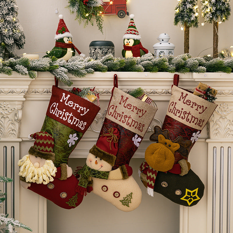 Christmas Stocking Cute 3D Xmas Sock