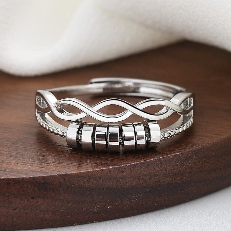Ring - Unisex Rotatable Spiritual Circle Adjustable Infinity Fidget Ring