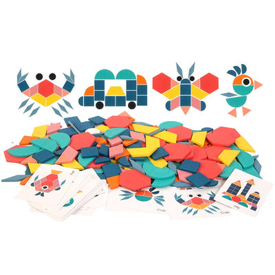180Pcs Geometry Shape Matching Jigsaw Puzzle Toy