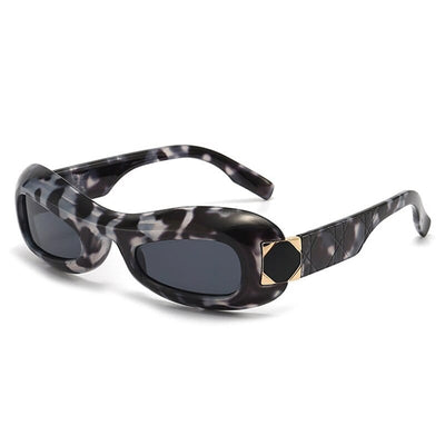 Gafas de sol - Gafas de sol unisex UV400 con ojo de gato vintage champán ovalado