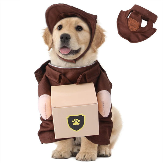 Funny Pet Halloween Costume Courier