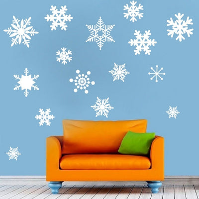 27Pcs Christmas Snowflake Xmas Window Stickers