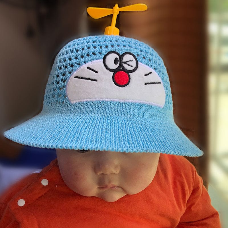 Babies - Unisex Cartoon Jingle Cat Breathable Fisherman Summer Hat