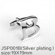 Cufflinks - Silver-color 26 Letters Cuff Links