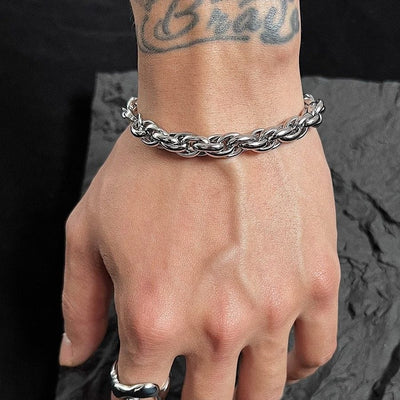 Bracelet - Unisex Stainless Steel Heart Chain Bracelets