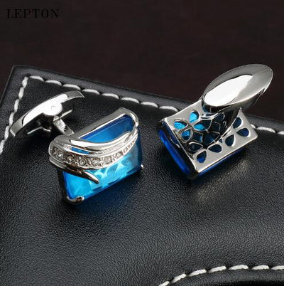 Cufflinks - Low-key Luxury Square Crystal Cufflinks